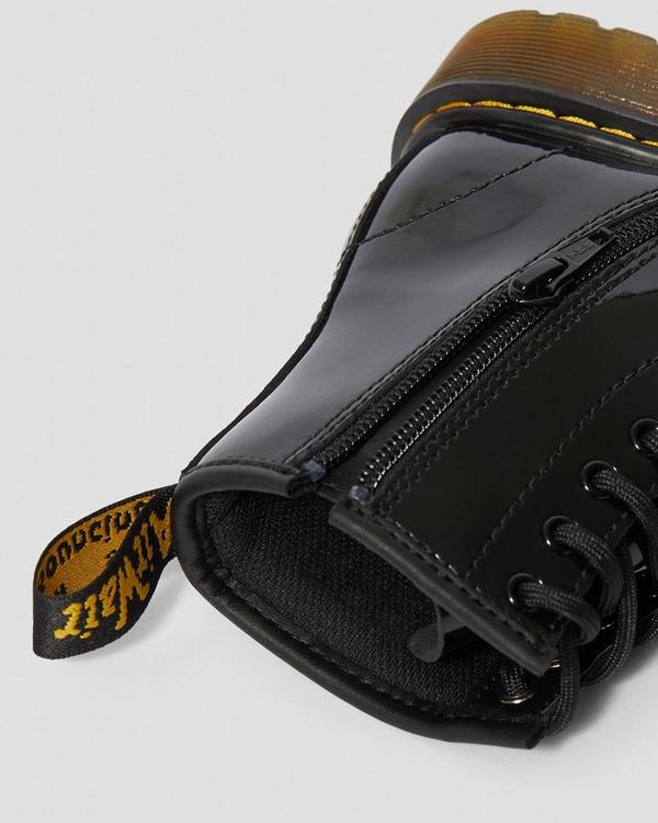 Dr Martens Dětské Kotníkové Boty Junior 1460 Patent Černé, CZ-296730